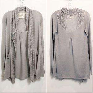 ANTHROPOLOGIE Angel of the North cardigan gray, S